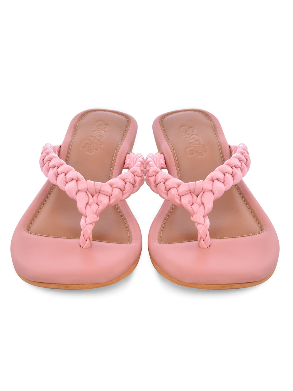 Baby Pink Vegan Leather Flats