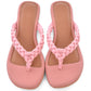 Baby Pink Vegan Leather Flats