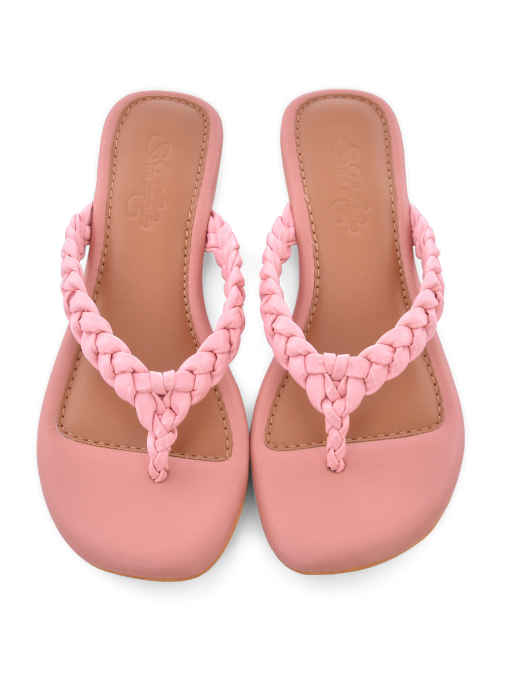 Baby Pink Vegan Leather Flats