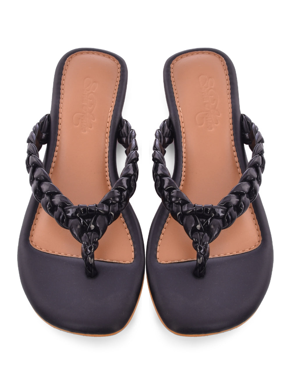 Black Vegan Leather Flats