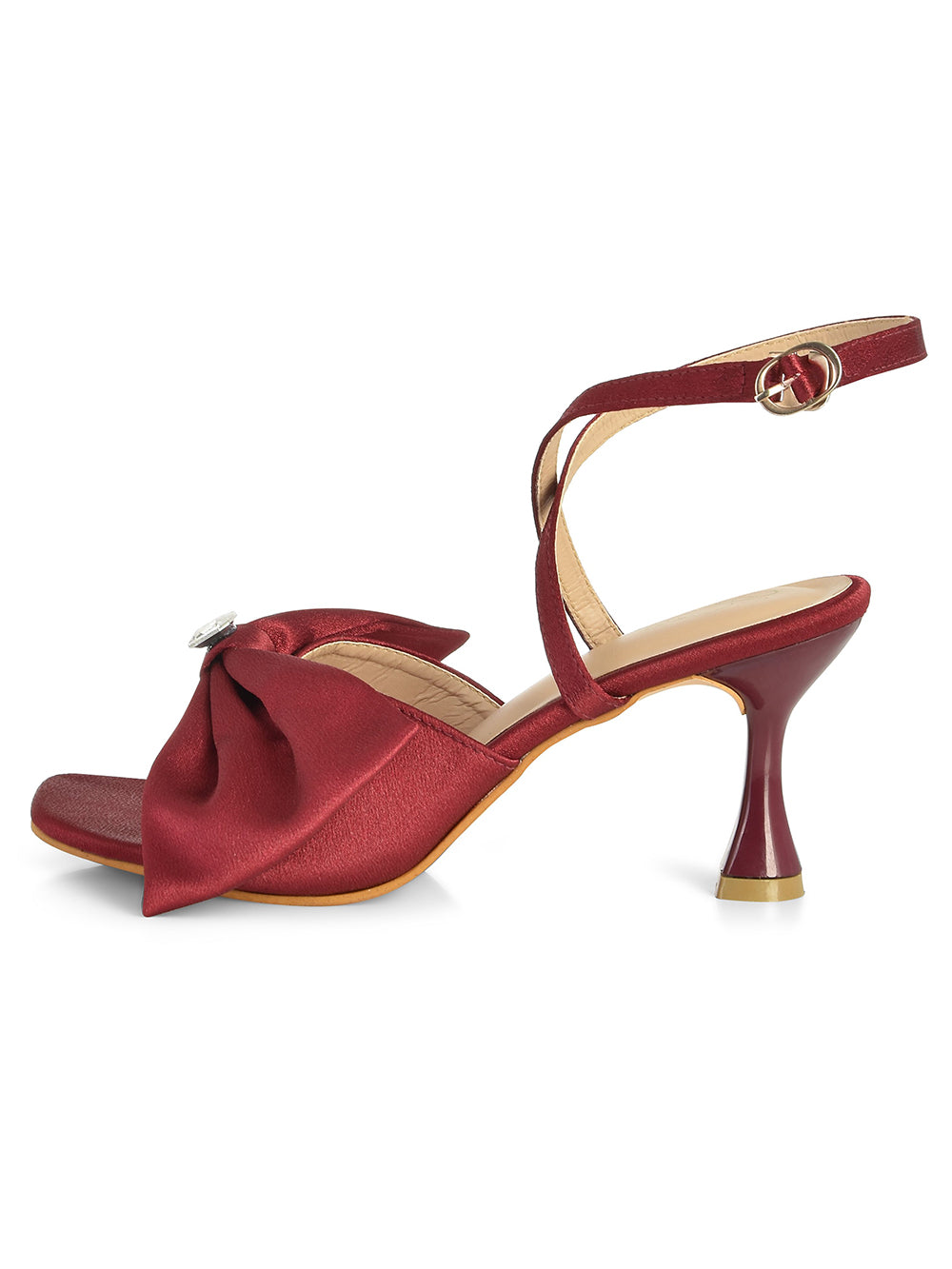 Maroon Vegan Leather Heels