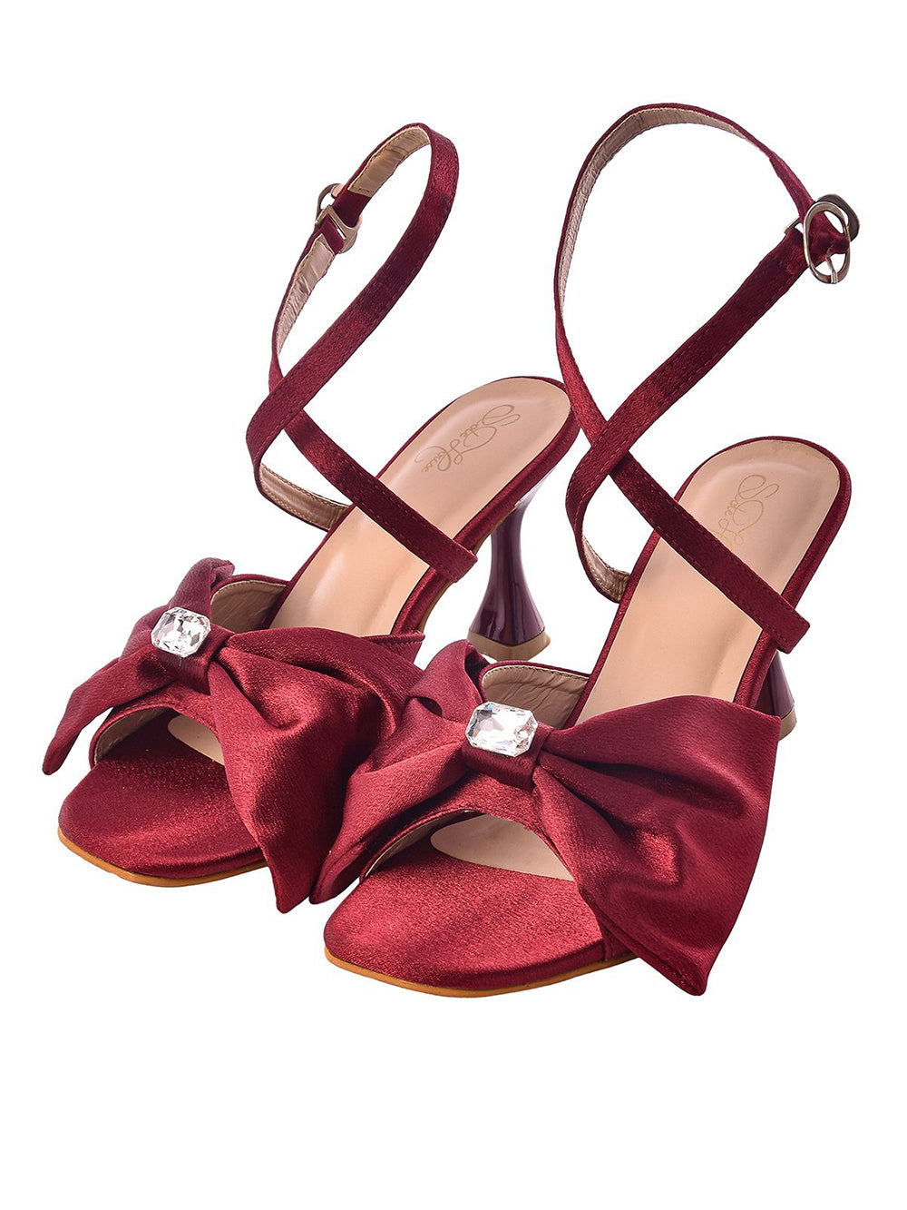 Maroon Vegan Leather Heels