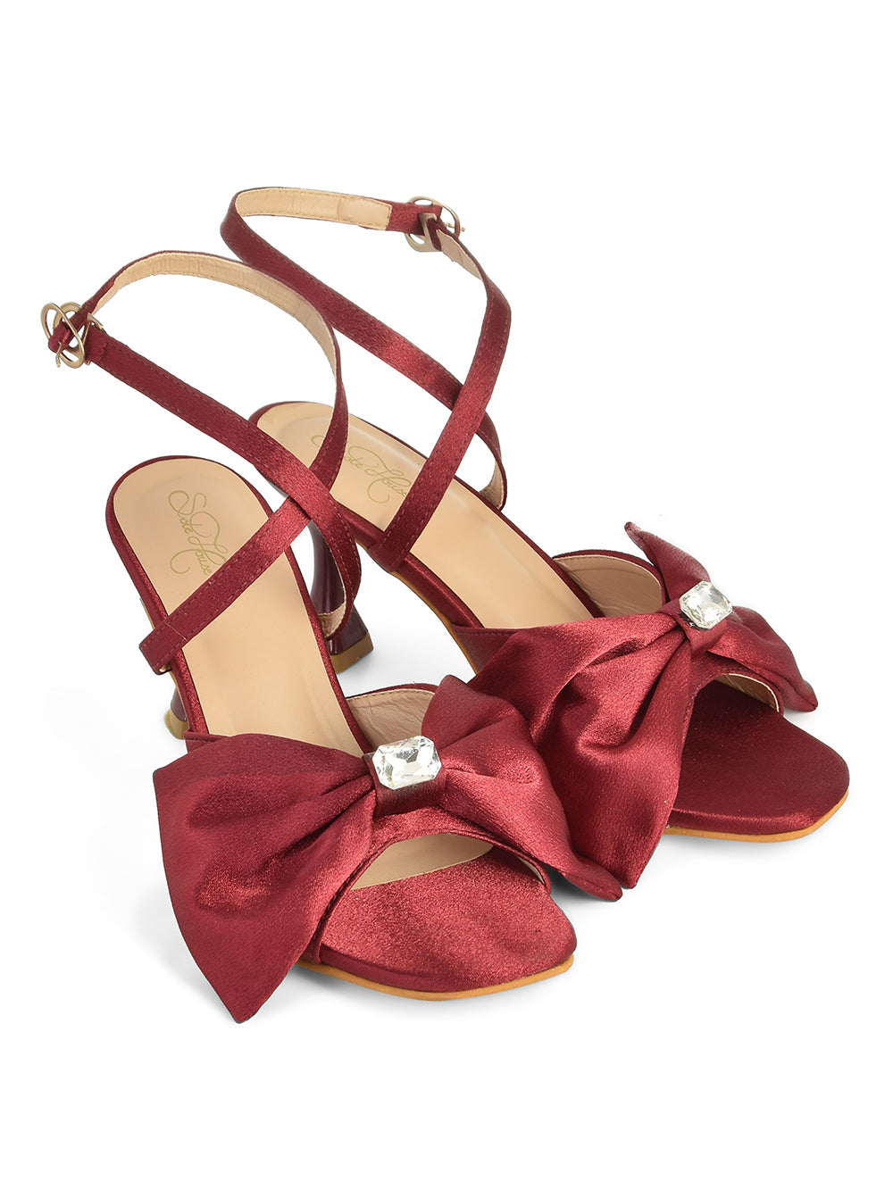 Maroon Vegan Leather Heels