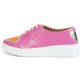 Pink Vegan Leather Sneakers