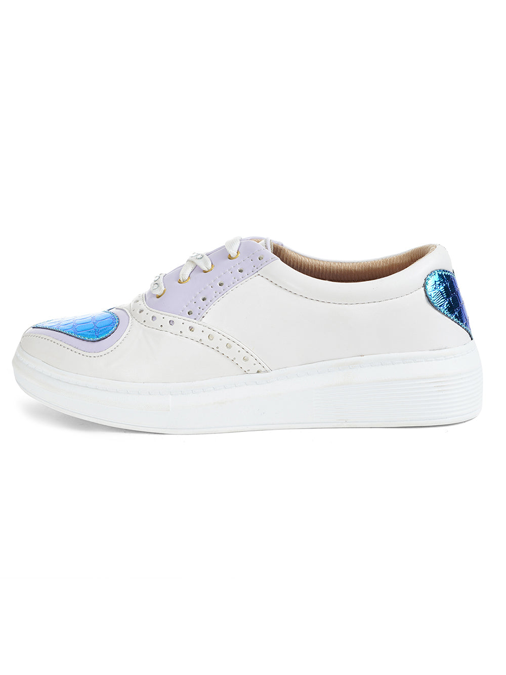 White Vegan Leather Sneakers