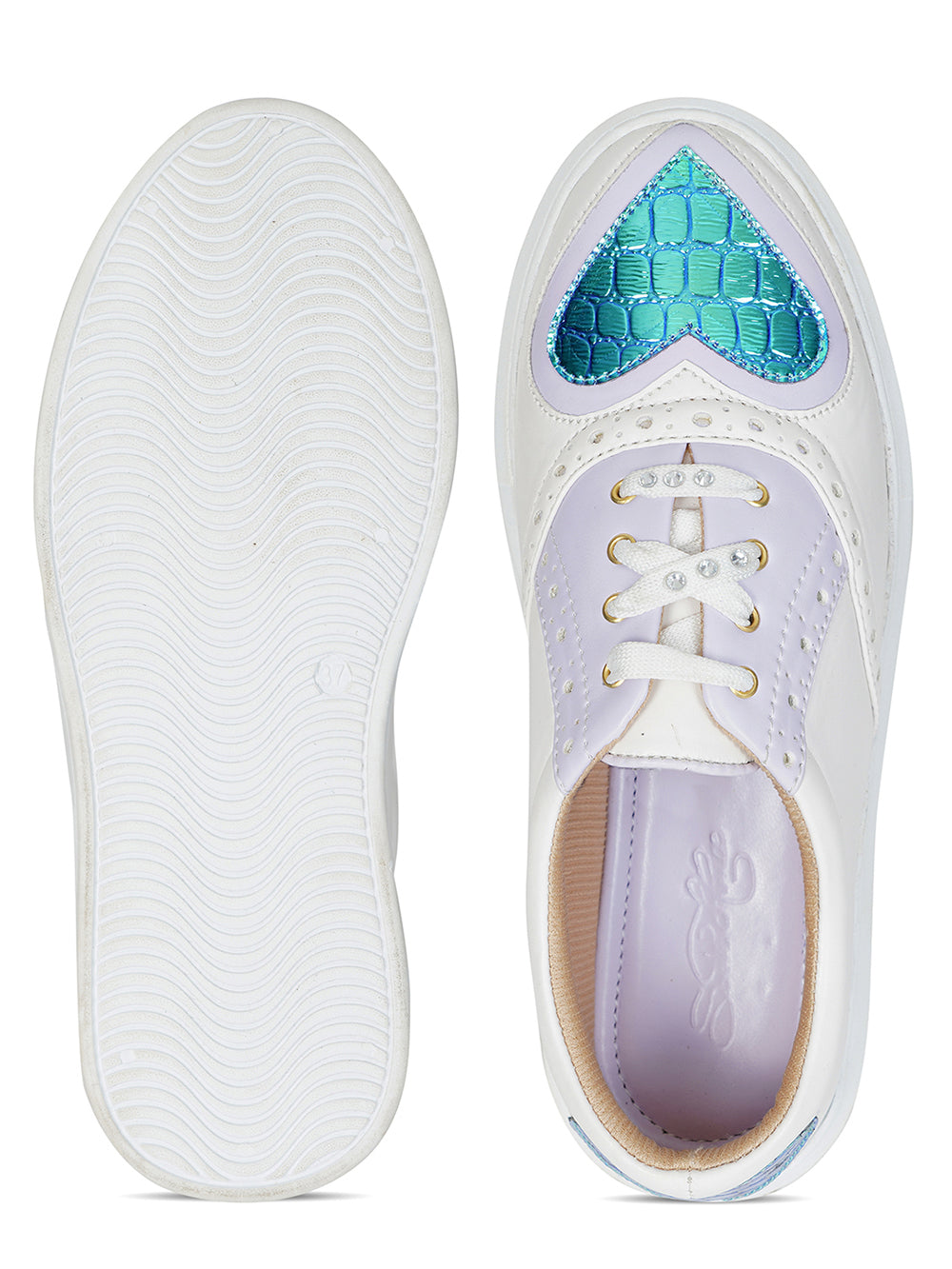 White Vegan Leather Sneakers