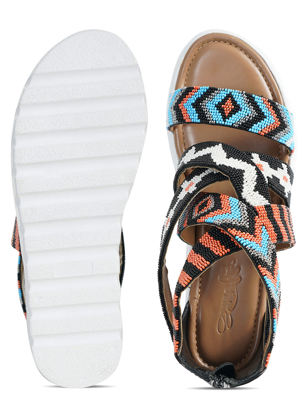 Multicolor Vegan Leather Sandals