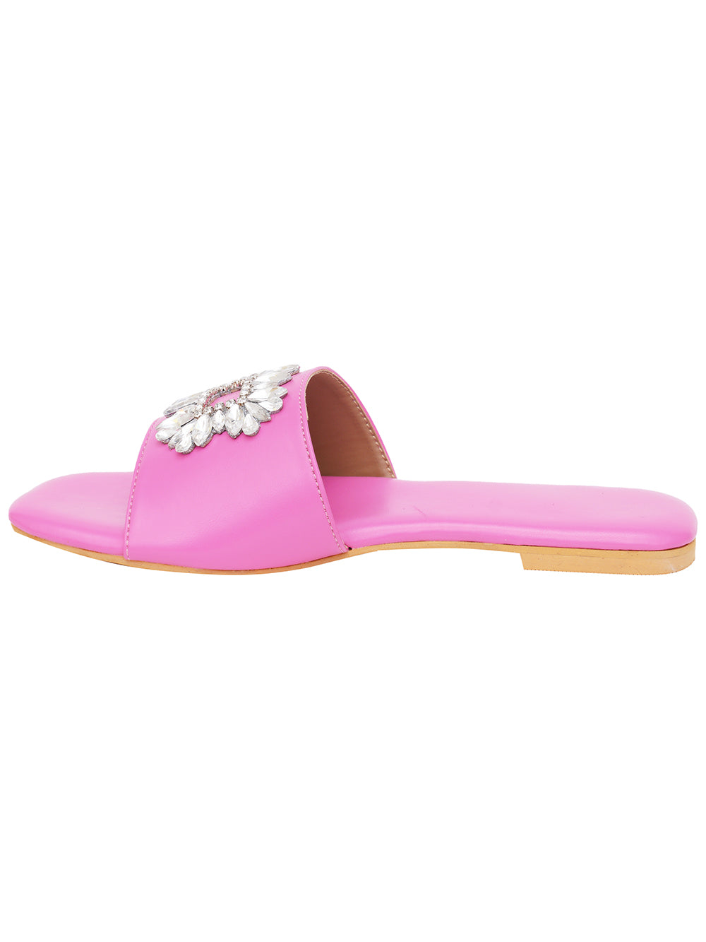 Pink Vegan Leather Flats