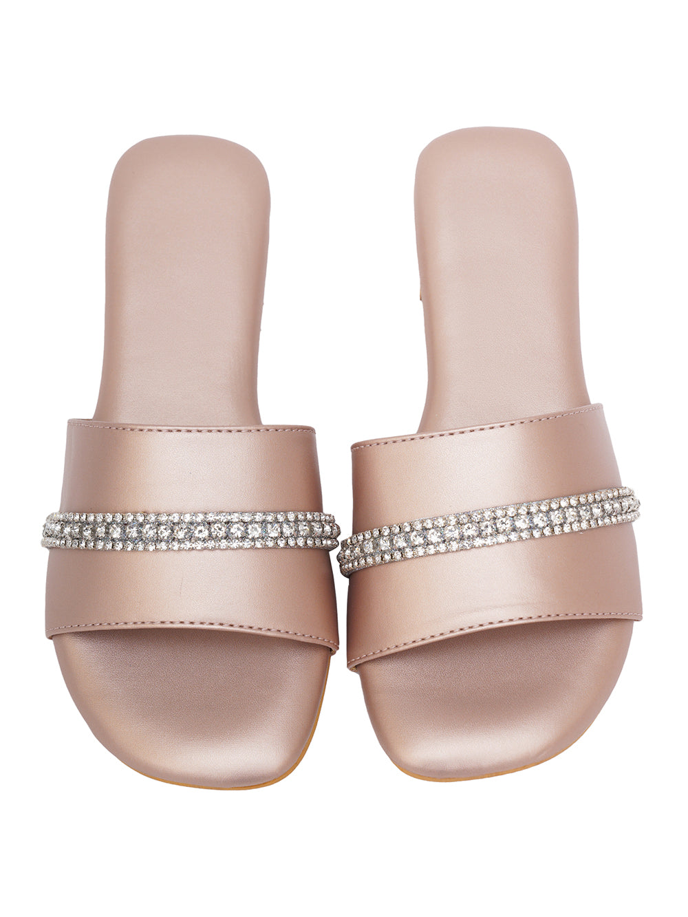 Rose Gold Vegan Leather Flats