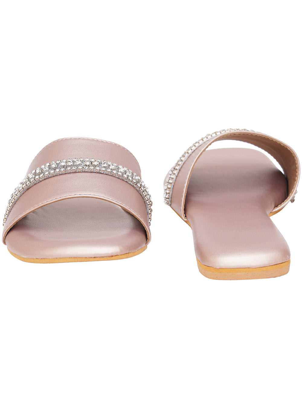 Rose Gold Vegan Leather Flats