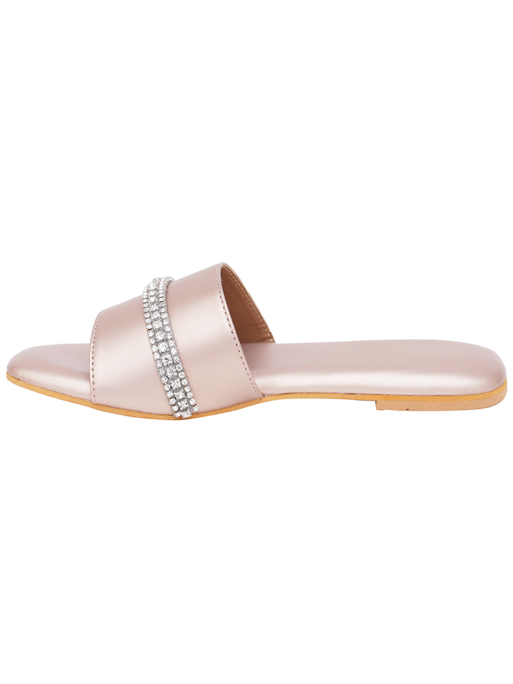 Rose Gold Vegan Leather Flats