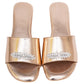 Golden Vegan Leather Flats