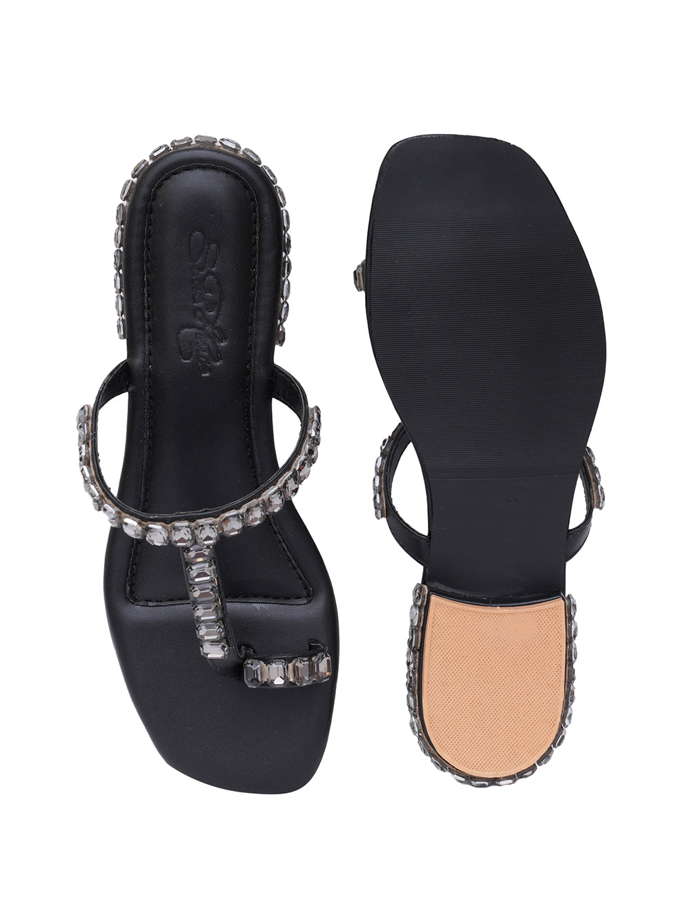 Black Vegan Leather Flats