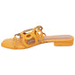 Yellow Vegan Leather Flats