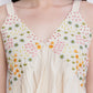 White Hand embroidered Kala cotton Top