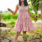 Pink & White handwoven Kala Cotton Dress