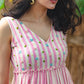 Pink & White handwoven Kala Cotton Dress