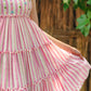 Pink & White handwoven Kala Cotton Dress