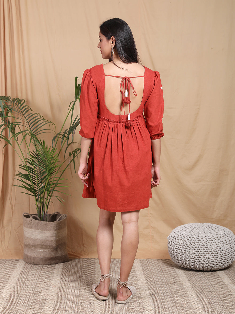 Red Cotton Dress