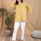 Mustard Hand woven Cotton Kurta