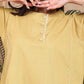 Mustard Hand woven Cotton Kurta