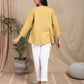 Mustard Hand woven Cotton Kurta