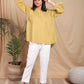 Mustard Hand woven Cotton Kurta