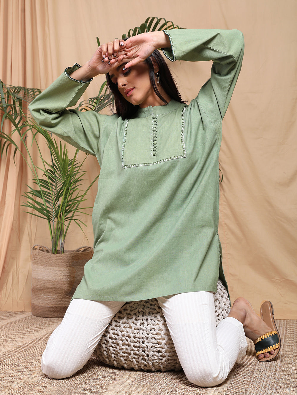 Green Cotton Top