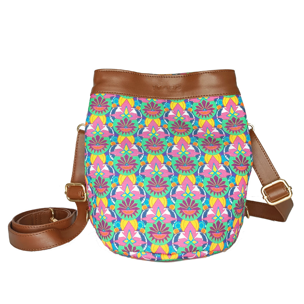 Multicolor Leather bucket bag