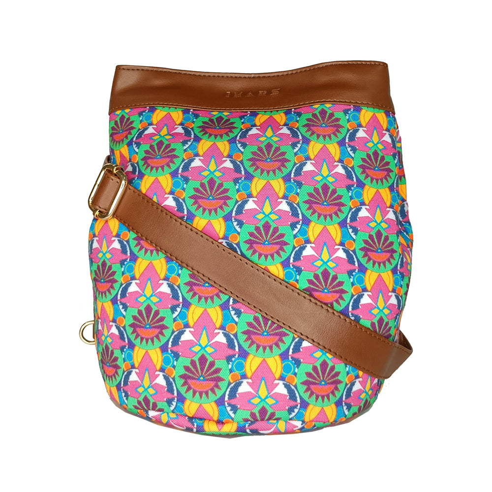 Multicolor Leather bucket bag