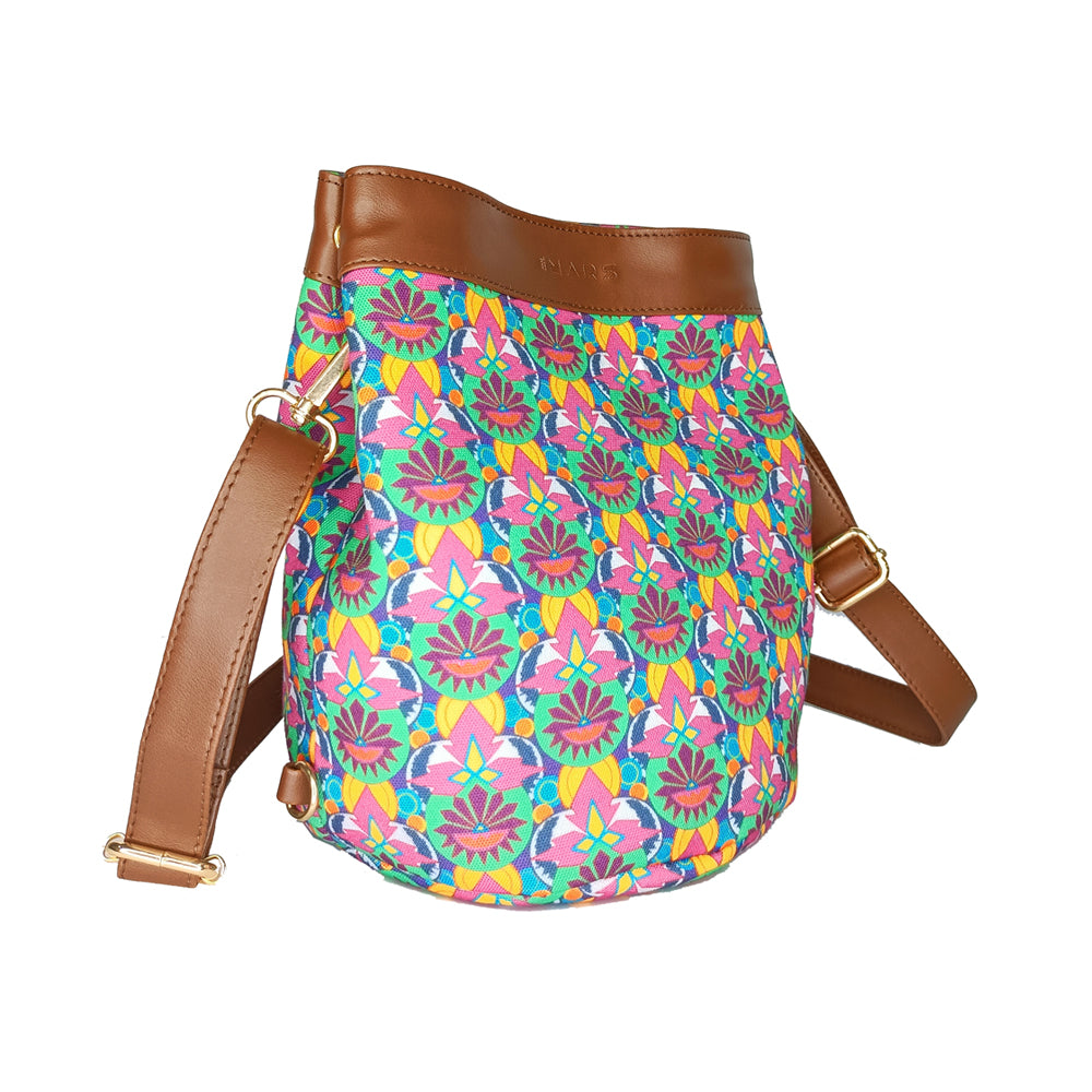 Multicolor Leather bucket bag