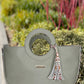 Sage Green Vegan Leather Tote bag