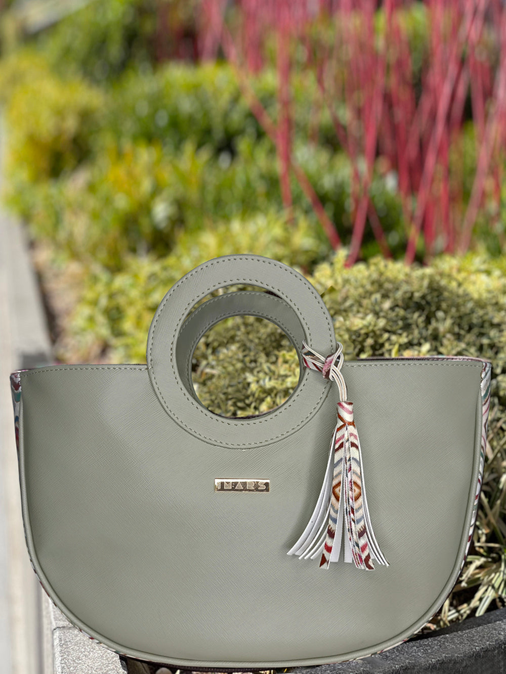 Sage Green Vegan Leather Tote bag