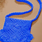 Blue Macrame Yarn Sling bag