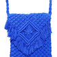 Blue Macrame Yarn Sling bag