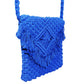 Blue Macrame Yarn Sling bag