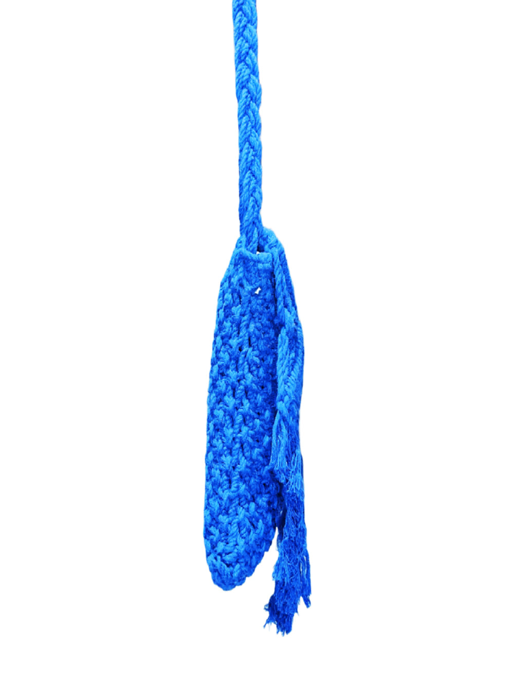 Blue Macrame Yarn Sling bag