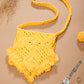 Yellow Macrame Yarn Sling bag