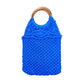 Blue Macrame Yarn Tote bag