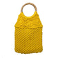 Yellow Macrame Yarn Tote bag