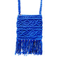 Blue Macrame Yarn Sling bag