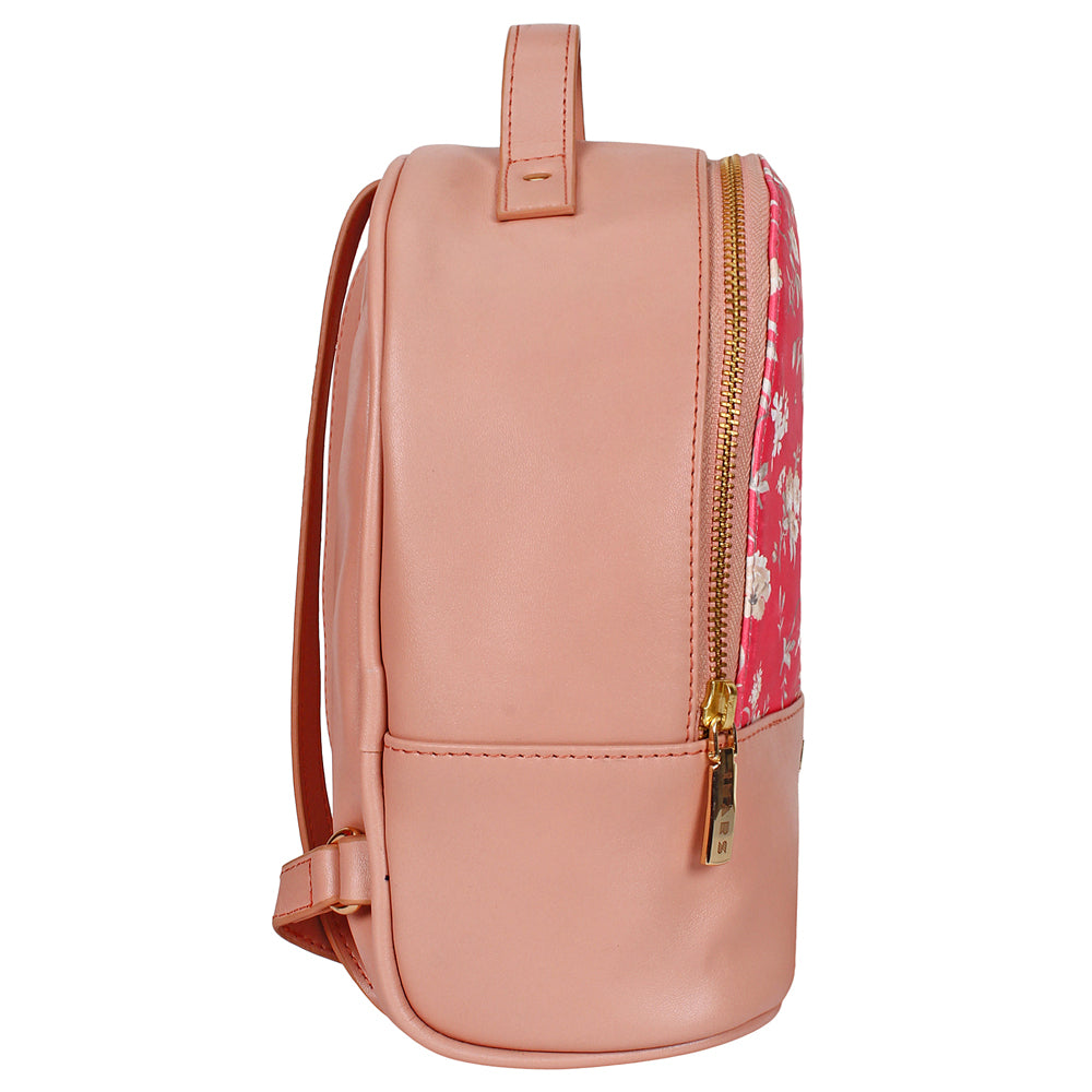 Pink Leather Backpack Bag