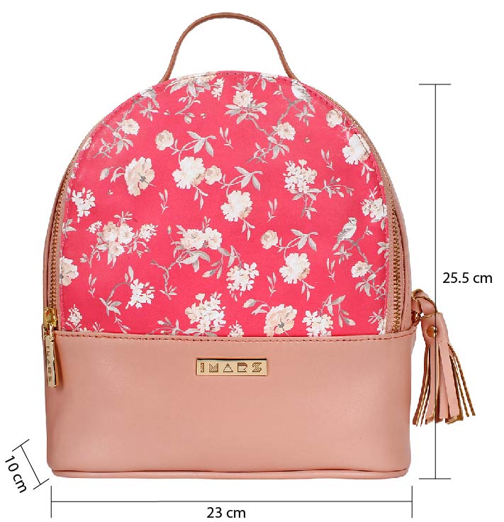 Pink Leather Backpack Bag