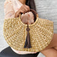 Brown Kuana Grass Hand Bag