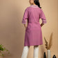 Magenta Pink Cotton Kurta