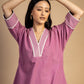 Magenta Pink Cotton Kurta