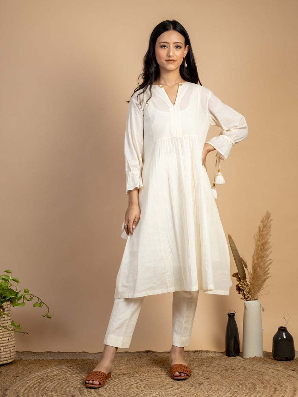 Off White Organic Cotton Kurta