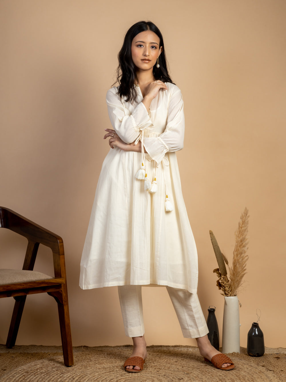 Off White Organic Cotton Kurta