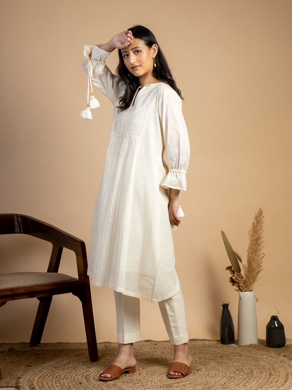 Off White Organic Cotton Kurta