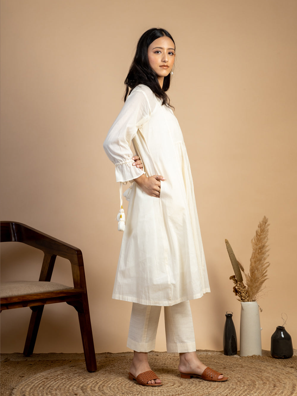 Off White Organic Cotton Kurta